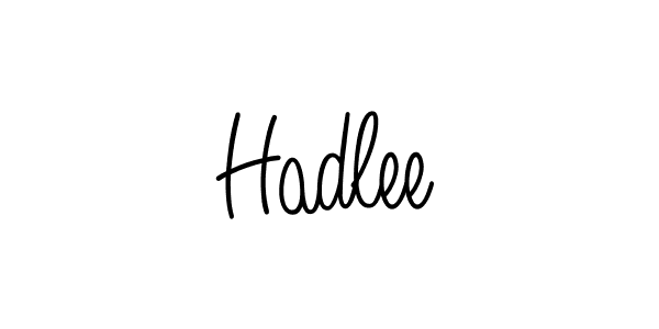 You should practise on your own different ways (Angelique-Rose-font-FFP) to write your name (Hadlee) in signature. don't let someone else do it for you. Hadlee signature style 5 images and pictures png