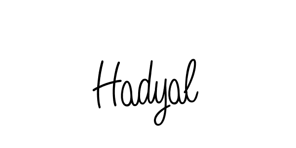 Use a signature maker to create a handwritten signature online. With this signature software, you can design (Angelique-Rose-font-FFP) your own signature for name Hadyal. Hadyal signature style 5 images and pictures png