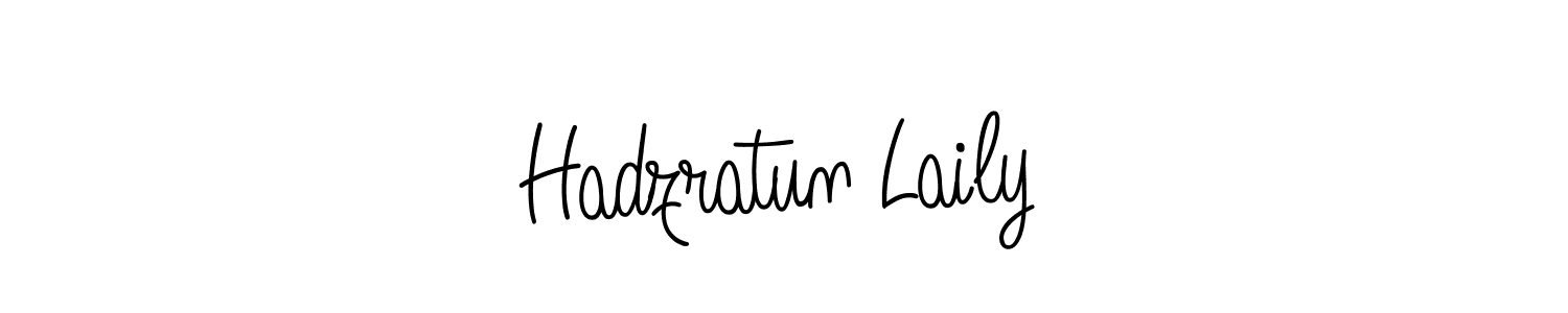 Angelique-Rose-font-FFP is a professional signature style that is perfect for those who want to add a touch of class to their signature. It is also a great choice for those who want to make their signature more unique. Get Hadzratun Laily name to fancy signature for free. Hadzratun Laily signature style 5 images and pictures png