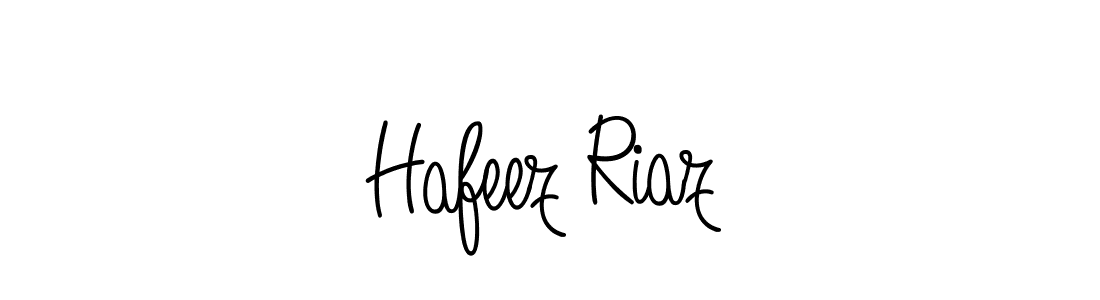 Make a beautiful signature design for name Hafeez Riaz. With this signature (Angelique-Rose-font-FFP) style, you can create a handwritten signature for free. Hafeez Riaz signature style 5 images and pictures png