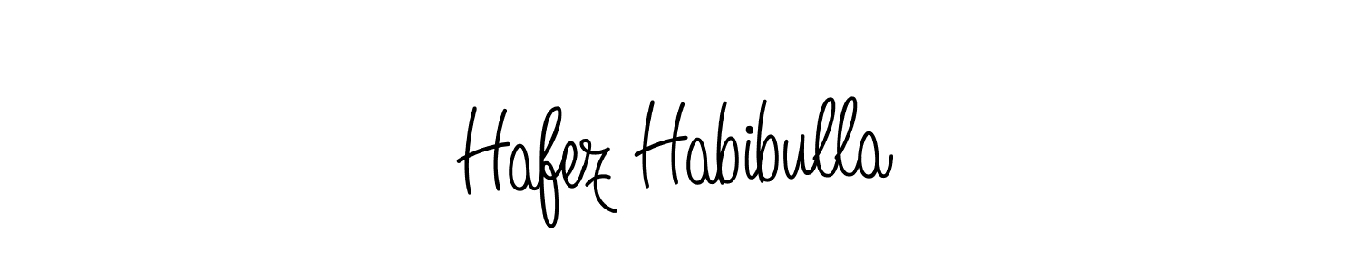 The best way (Angelique-Rose-font-FFP) to make a short signature is to pick only two or three words in your name. The name Hafez Habibulla include a total of six letters. For converting this name. Hafez Habibulla signature style 5 images and pictures png