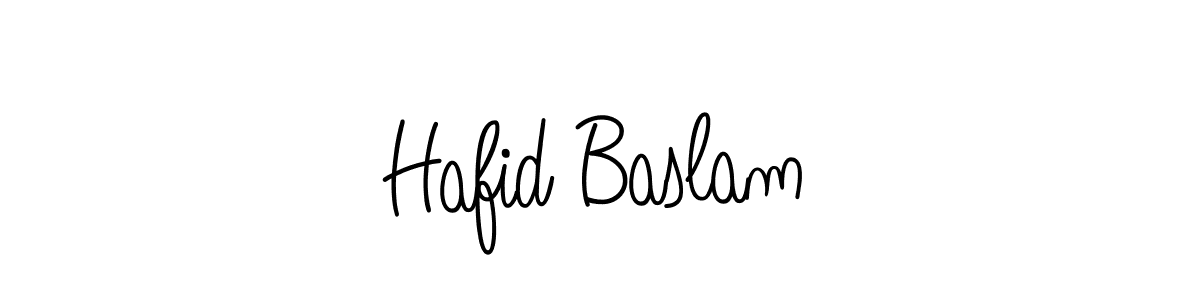 You should practise on your own different ways (Angelique-Rose-font-FFP) to write your name (Hafid Baslam) in signature. don't let someone else do it for you. Hafid Baslam signature style 5 images and pictures png