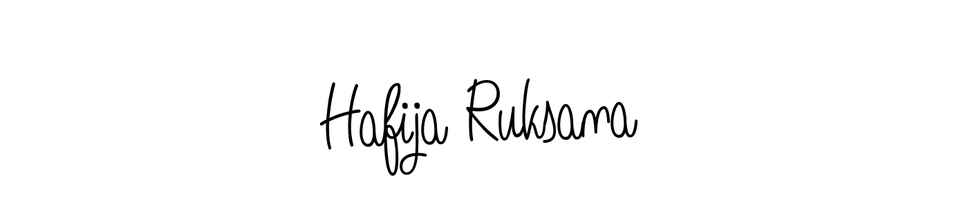 How to make Hafija Ruksana name signature. Use Angelique-Rose-font-FFP style for creating short signs online. This is the latest handwritten sign. Hafija Ruksana signature style 5 images and pictures png