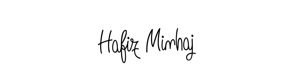 You should practise on your own different ways (Angelique-Rose-font-FFP) to write your name (Hafiz Minhaj) in signature. don't let someone else do it for you. Hafiz Minhaj signature style 5 images and pictures png