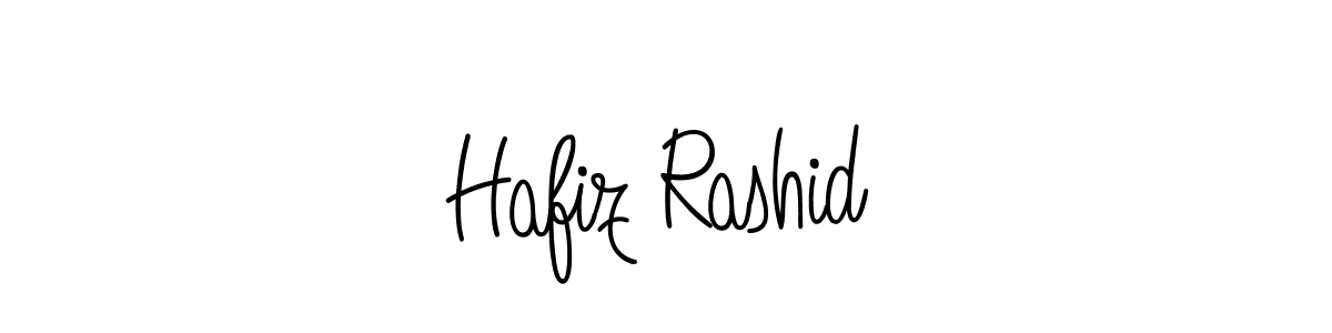 The best way (Angelique-Rose-font-FFP) to make a short signature is to pick only two or three words in your name. The name Hafiz Rashid include a total of six letters. For converting this name. Hafiz Rashid signature style 5 images and pictures png