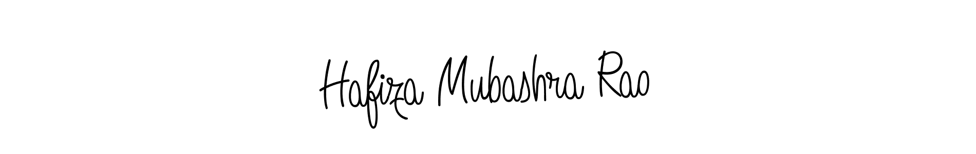 You should practise on your own different ways (Angelique-Rose-font-FFP) to write your name (Hafiza Mubashra Rao) in signature. don't let someone else do it for you. Hafiza Mubashra Rao signature style 5 images and pictures png