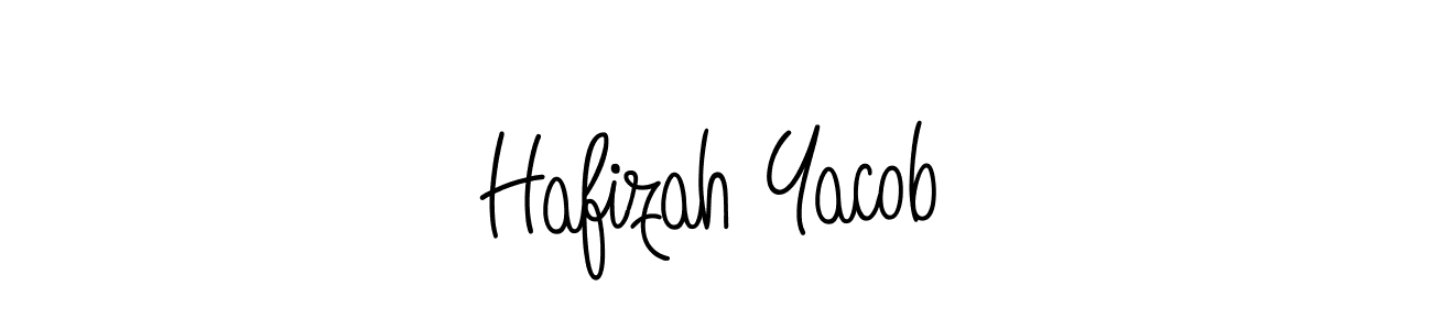 Make a beautiful signature design for name Hafizah Yacob. With this signature (Angelique-Rose-font-FFP) style, you can create a handwritten signature for free. Hafizah Yacob signature style 5 images and pictures png