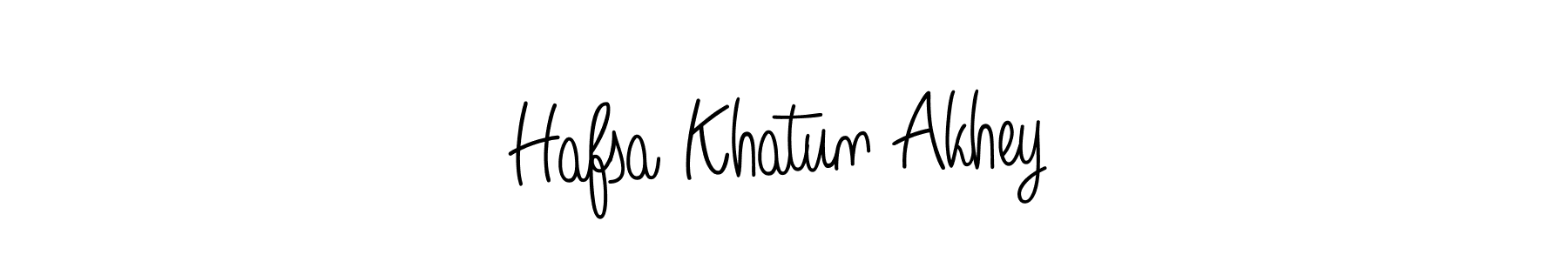 The best way (Angelique-Rose-font-FFP) to make a short signature is to pick only two or three words in your name. The name Hafsa Khatun Akhey include a total of six letters. For converting this name. Hafsa Khatun Akhey signature style 5 images and pictures png