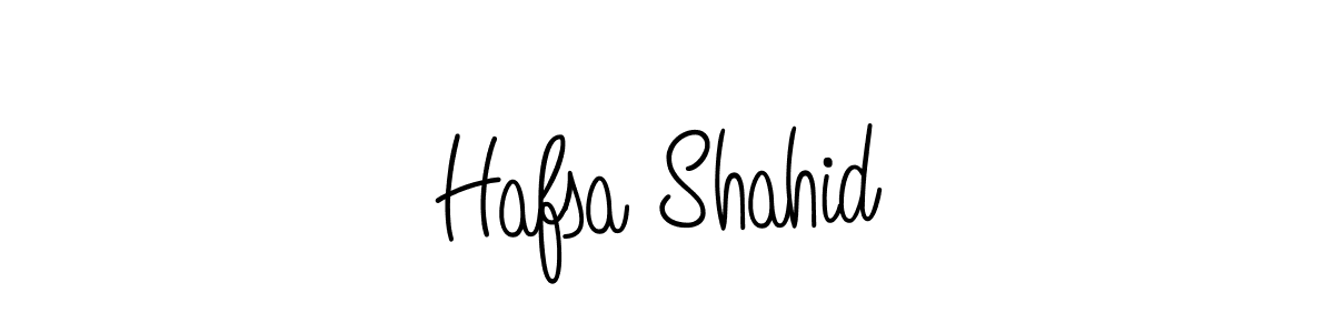 Use a signature maker to create a handwritten signature online. With this signature software, you can design (Angelique-Rose-font-FFP) your own signature for name Hafsa Shahid. Hafsa Shahid signature style 5 images and pictures png