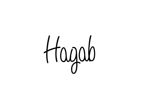 How to make Hagab name signature. Use Angelique-Rose-font-FFP style for creating short signs online. This is the latest handwritten sign. Hagab signature style 5 images and pictures png