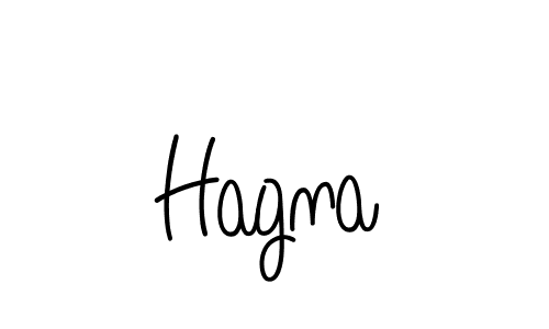 Use a signature maker to create a handwritten signature online. With this signature software, you can design (Angelique-Rose-font-FFP) your own signature for name Hagna. Hagna signature style 5 images and pictures png