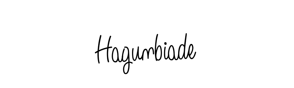 You can use this online signature creator to create a handwritten signature for the name Hagunbiade. This is the best online autograph maker. Hagunbiade signature style 5 images and pictures png