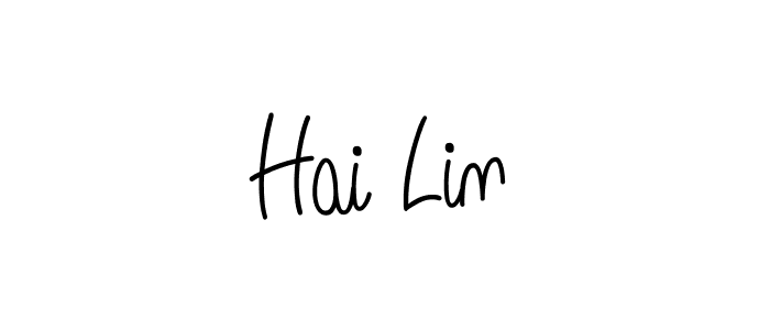 Create a beautiful signature design for name Hai Lin. With this signature (Angelique-Rose-font-FFP) fonts, you can make a handwritten signature for free. Hai Lin signature style 5 images and pictures png