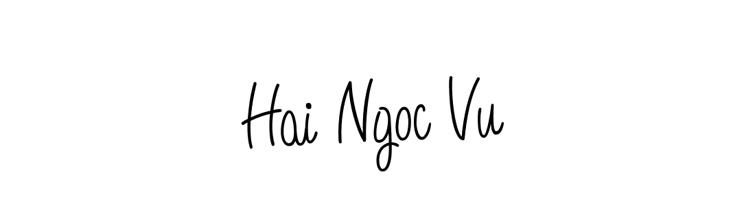 Design your own signature with our free online signature maker. With this signature software, you can create a handwritten (Angelique-Rose-font-FFP) signature for name Hai Ngoc Vu. Hai Ngoc Vu signature style 5 images and pictures png