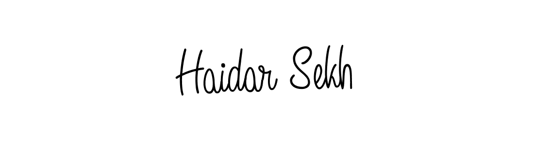 Design your own signature with our free online signature maker. With this signature software, you can create a handwritten (Angelique-Rose-font-FFP) signature for name Haidar Sekh. Haidar Sekh signature style 5 images and pictures png