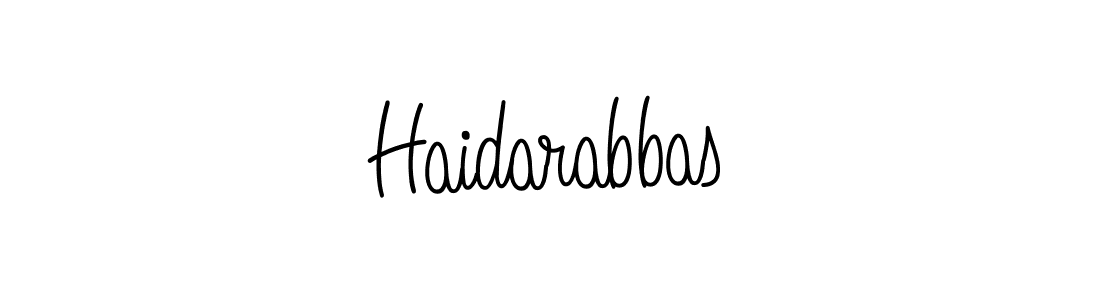 Design your own signature with our free online signature maker. With this signature software, you can create a handwritten (Angelique-Rose-font-FFP) signature for name Haidarabbas. Haidarabbas signature style 5 images and pictures png