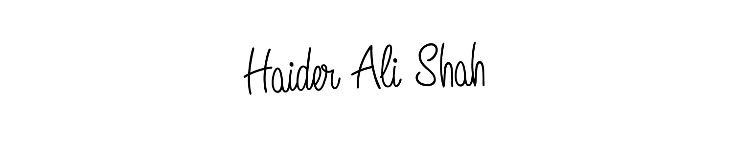 How to make Haider Ali Shah name signature. Use Angelique-Rose-font-FFP style for creating short signs online. This is the latest handwritten sign. Haider Ali Shah signature style 5 images and pictures png