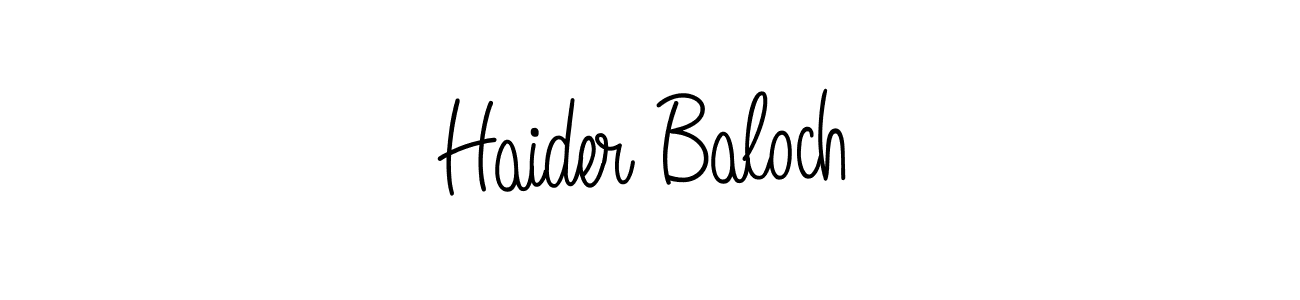 You should practise on your own different ways (Angelique-Rose-font-FFP) to write your name (Haider Baloch) in signature. don't let someone else do it for you. Haider Baloch signature style 5 images and pictures png