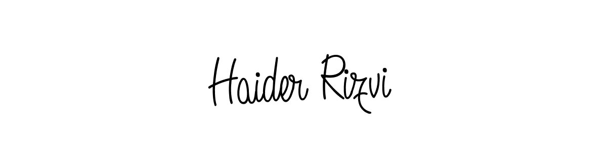 The best way (Angelique-Rose-font-FFP) to make a short signature is to pick only two or three words in your name. The name Haider Rizvi include a total of six letters. For converting this name. Haider Rizvi signature style 5 images and pictures png