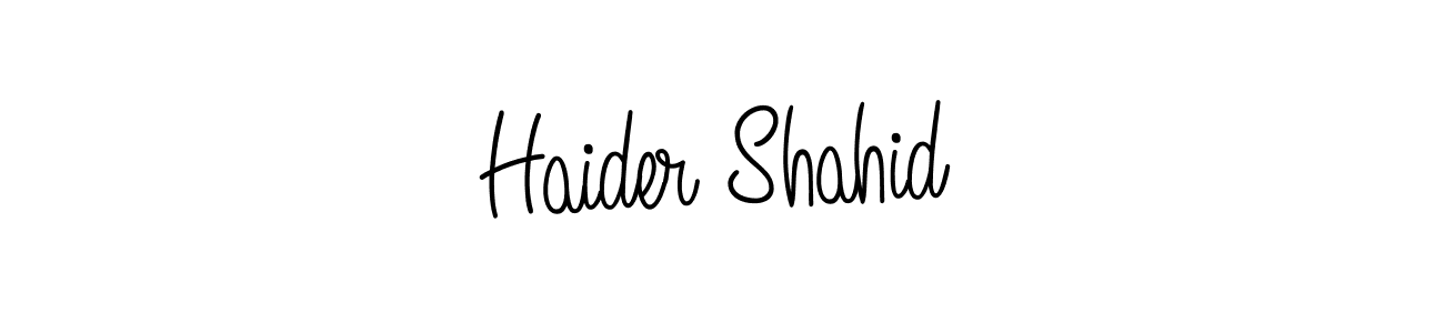 Use a signature maker to create a handwritten signature online. With this signature software, you can design (Angelique-Rose-font-FFP) your own signature for name Haider Shahid. Haider Shahid signature style 5 images and pictures png