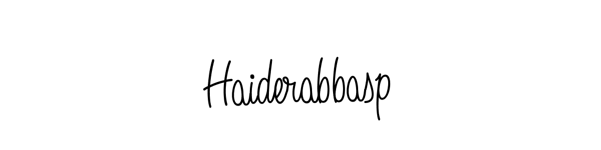 You should practise on your own different ways (Angelique-Rose-font-FFP) to write your name (Haiderabbasp) in signature. don't let someone else do it for you. Haiderabbasp signature style 5 images and pictures png