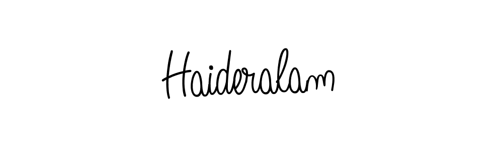 You should practise on your own different ways (Angelique-Rose-font-FFP) to write your name (Haideralam) in signature. don't let someone else do it for you. Haideralam signature style 5 images and pictures png