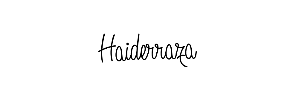 How to make Haiderraza name signature. Use Angelique-Rose-font-FFP style for creating short signs online. This is the latest handwritten sign. Haiderraza signature style 5 images and pictures png