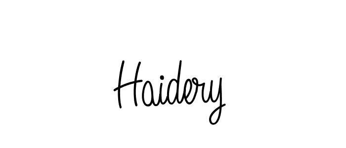 Make a beautiful signature design for name Haidery. Use this online signature maker to create a handwritten signature for free. Haidery signature style 5 images and pictures png