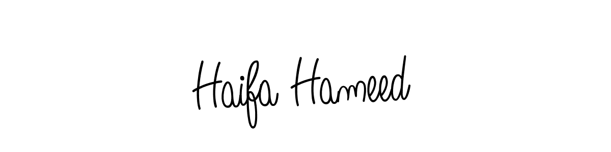 Create a beautiful signature design for name Haifa Hameed. With this signature (Angelique-Rose-font-FFP) fonts, you can make a handwritten signature for free. Haifa Hameed signature style 5 images and pictures png