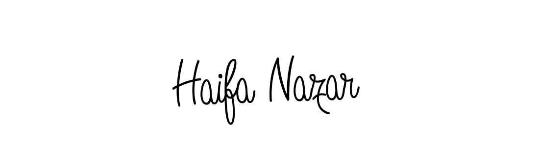 Check out images of Autograph of Haifa Nazar name. Actor Haifa Nazar Signature Style. Angelique-Rose-font-FFP is a professional sign style online. Haifa Nazar signature style 5 images and pictures png