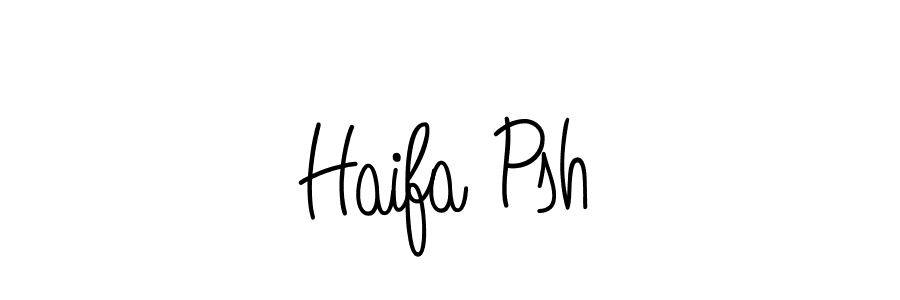 How to make Haifa Psh signature? Angelique-Rose-font-FFP is a professional autograph style. Create handwritten signature for Haifa Psh name. Haifa Psh signature style 5 images and pictures png
