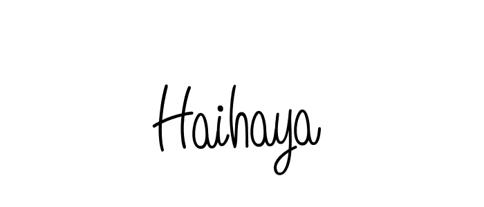 if you are searching for the best signature style for your name Haihaya. so please give up your signature search. here we have designed multiple signature styles  using Angelique-Rose-font-FFP. Haihaya signature style 5 images and pictures png