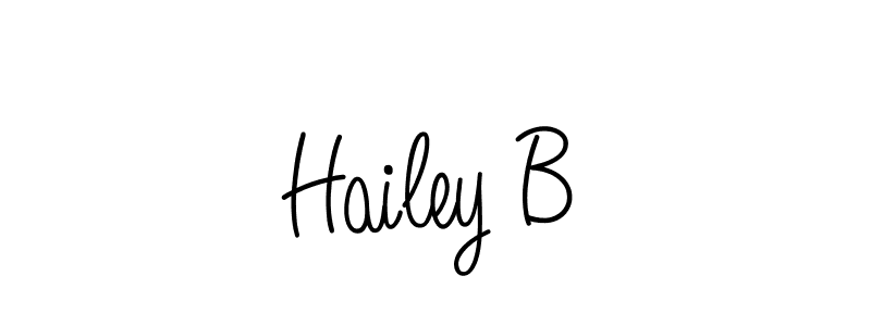 if you are searching for the best signature style for your name Hailey B. so please give up your signature search. here we have designed multiple signature styles  using Angelique-Rose-font-FFP. Hailey B signature style 5 images and pictures png