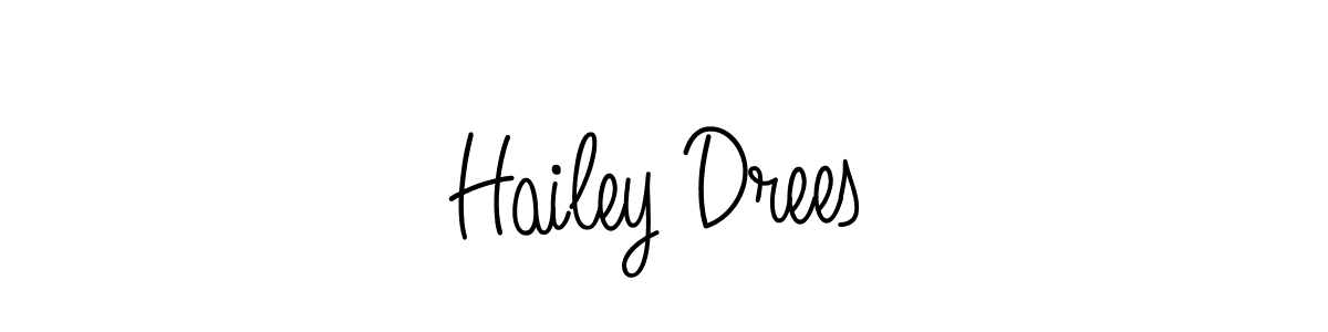 Design your own signature with our free online signature maker. With this signature software, you can create a handwritten (Angelique-Rose-font-FFP) signature for name Hailey Drees. Hailey Drees signature style 5 images and pictures png