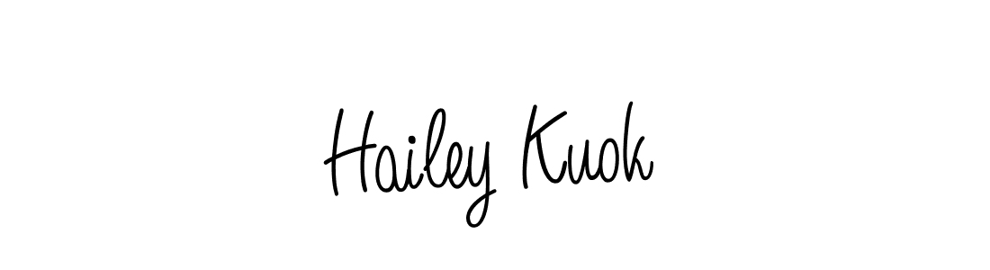 Create a beautiful signature design for name Hailey Kuok. With this signature (Angelique-Rose-font-FFP) fonts, you can make a handwritten signature for free. Hailey Kuok signature style 5 images and pictures png