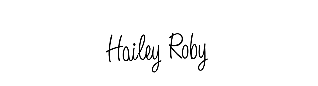 Hailey Roby stylish signature style. Best Handwritten Sign (Angelique-Rose-font-FFP) for my name. Handwritten Signature Collection Ideas for my name Hailey Roby. Hailey Roby signature style 5 images and pictures png