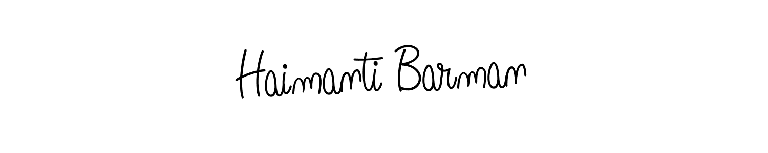 Haimanti Barman stylish signature style. Best Handwritten Sign (Angelique-Rose-font-FFP) for my name. Handwritten Signature Collection Ideas for my name Haimanti Barman. Haimanti Barman signature style 5 images and pictures png