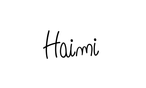 Design your own signature with our free online signature maker. With this signature software, you can create a handwritten (Angelique-Rose-font-FFP) signature for name Haimi. Haimi signature style 5 images and pictures png