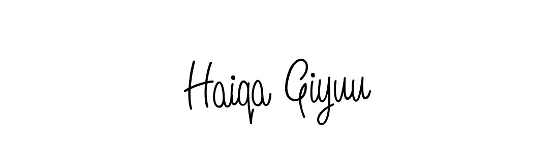 You can use this online signature creator to create a handwritten signature for the name Haiqa Giyuu. This is the best online autograph maker. Haiqa Giyuu signature style 5 images and pictures png
