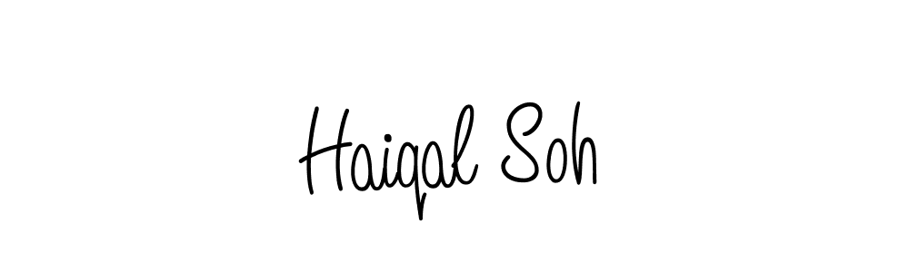 Create a beautiful signature design for name Haiqal Soh. With this signature (Angelique-Rose-font-FFP) fonts, you can make a handwritten signature for free. Haiqal Soh signature style 5 images and pictures png