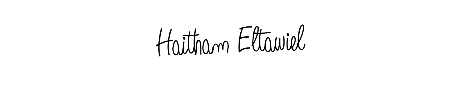 Make a beautiful signature design for name Haitham Eltawiel. With this signature (Angelique-Rose-font-FFP) style, you can create a handwritten signature for free. Haitham Eltawiel signature style 5 images and pictures png