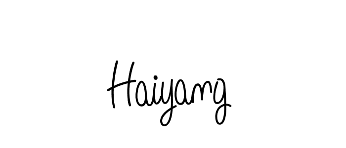 Design your own signature with our free online signature maker. With this signature software, you can create a handwritten (Angelique-Rose-font-FFP) signature for name Haiyang. Haiyang signature style 5 images and pictures png