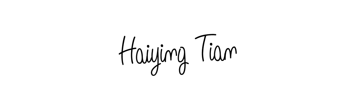 Design your own signature with our free online signature maker. With this signature software, you can create a handwritten (Angelique-Rose-font-FFP) signature for name Haiying Tian. Haiying Tian signature style 5 images and pictures png