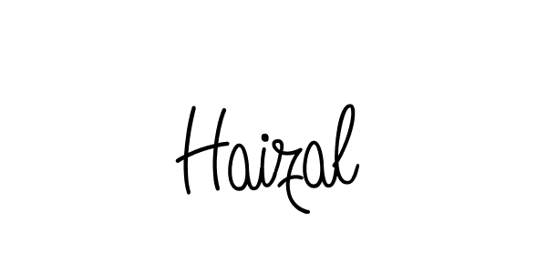 Use a signature maker to create a handwritten signature online. With this signature software, you can design (Angelique-Rose-font-FFP) your own signature for name Haizal. Haizal signature style 5 images and pictures png