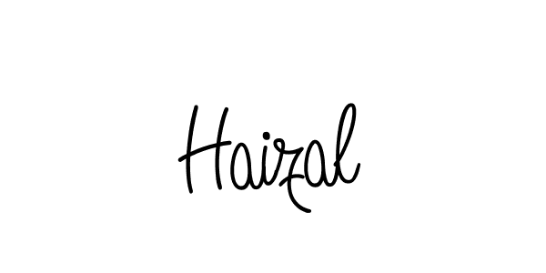 Use a signature maker to create a handwritten signature online. With this signature software, you can design (Angelique-Rose-font-FFP) your own signature for name Haizal. Haizal signature style 5 images and pictures png