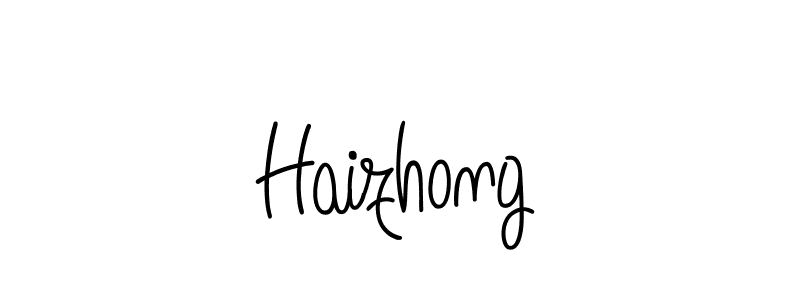Also we have Haizhong name is the best signature style. Create professional handwritten signature collection using Angelique-Rose-font-FFP autograph style. Haizhong signature style 5 images and pictures png