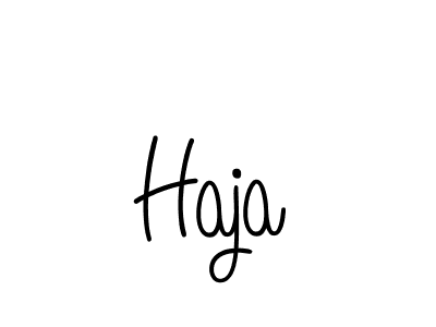 Use a signature maker to create a handwritten signature online. With this signature software, you can design (Angelique-Rose-font-FFP) your own signature for name Haja. Haja signature style 5 images and pictures png
