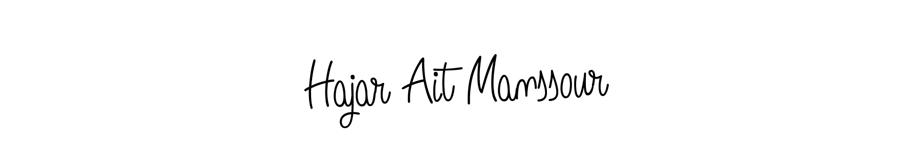 Create a beautiful signature design for name Hajar Ait Manssour. With this signature (Angelique-Rose-font-FFP) fonts, you can make a handwritten signature for free. Hajar Ait Manssour signature style 5 images and pictures png