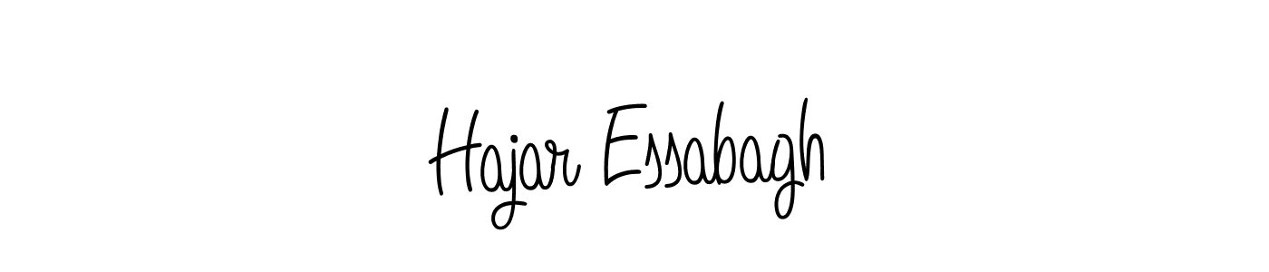 Make a beautiful signature design for name Hajar Essabagh. With this signature (Angelique-Rose-font-FFP) style, you can create a handwritten signature for free. Hajar Essabagh signature style 5 images and pictures png