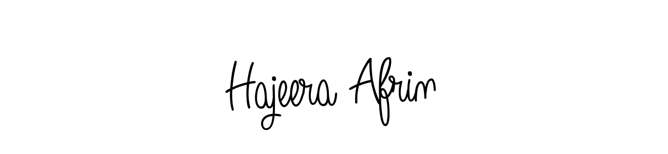 How to make Hajeera Afrin name signature. Use Angelique-Rose-font-FFP style for creating short signs online. This is the latest handwritten sign. Hajeera Afrin signature style 5 images and pictures png